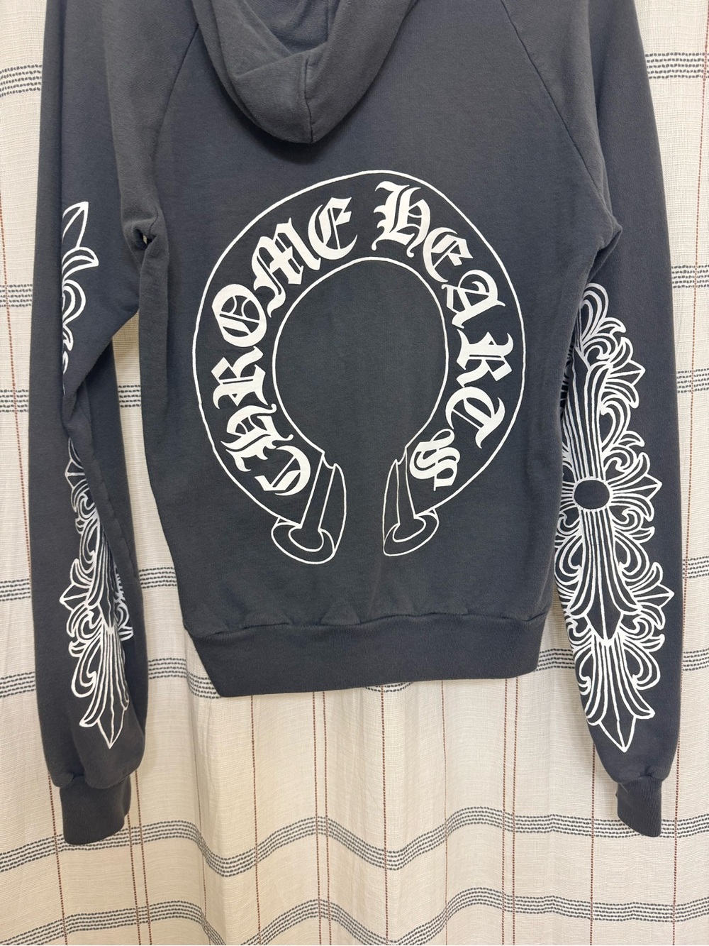 Vintage Chrome Hearts Gray Zip-Up Hoodie with Silver Hardware (great condition) - Picture 5 of 6